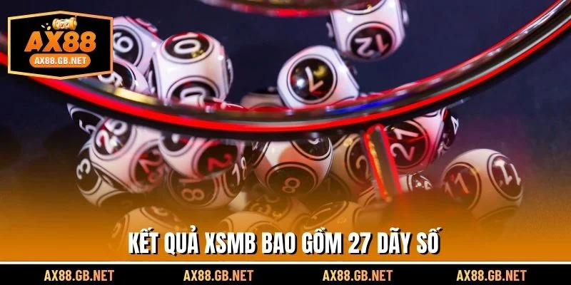 Kết quả XSMB bao gồm 27 số